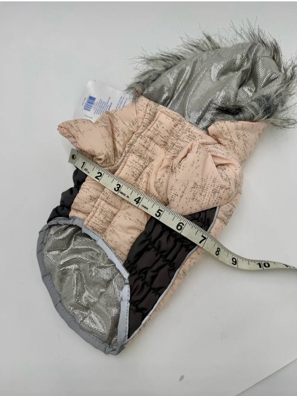 Top Paw Light Pink Reflective Dog Winter Jacket